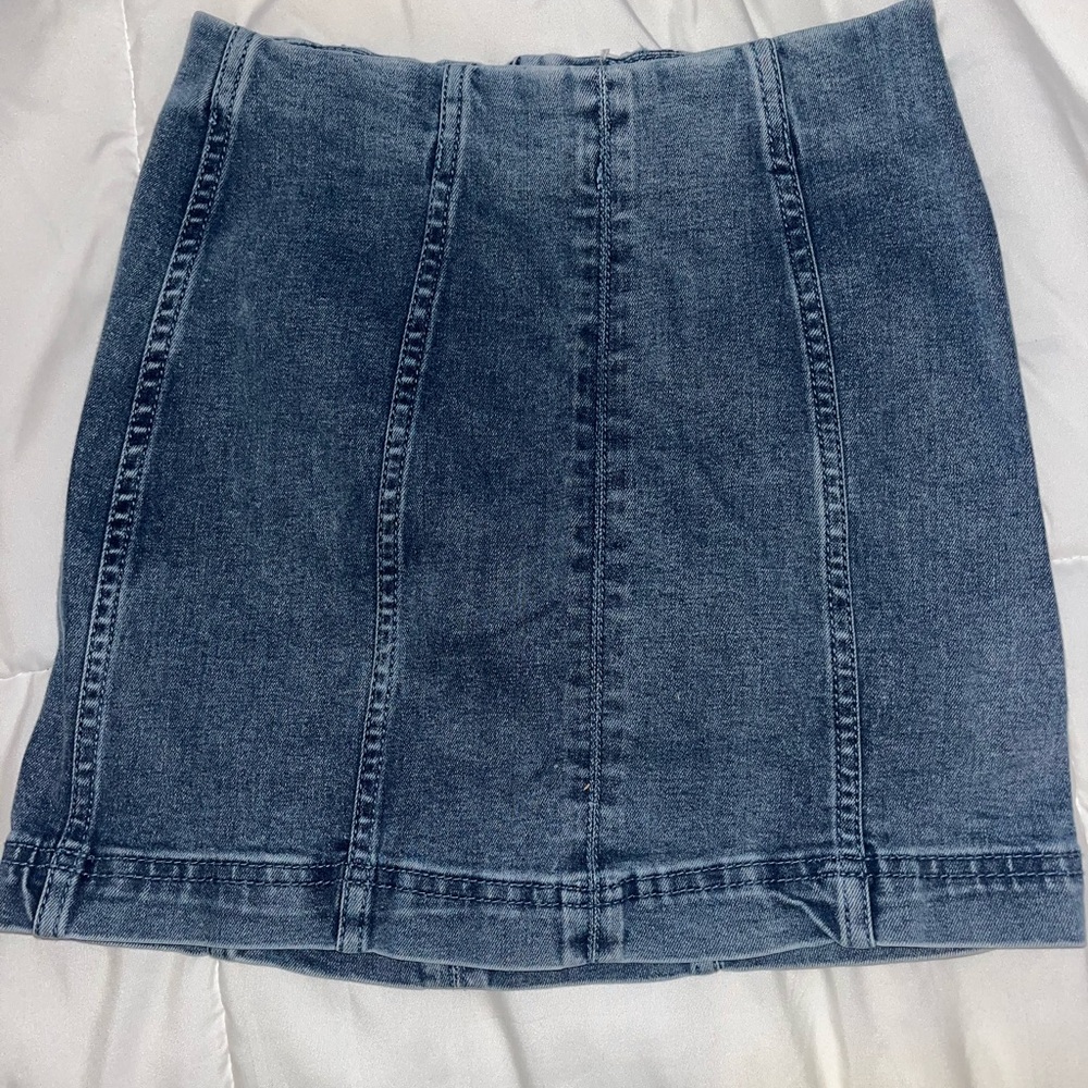 Newbury Kustom Blue Mini Pencil Skirt